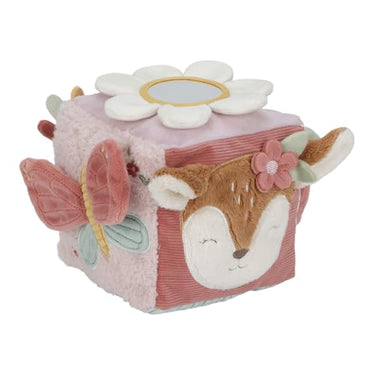 Little Dutch 9009 Stoff Activity Fühlwürfel - Fairy Garden rosa im Sale